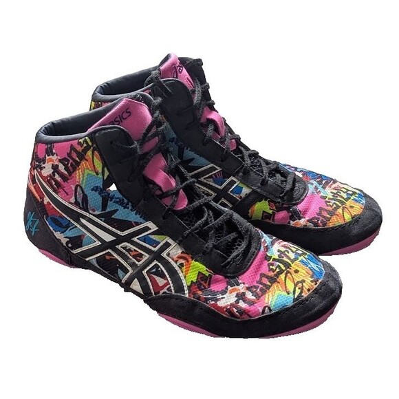 Asics Beast JB Elite Wrestling V2.0 Shoe Cosmic Graffiti J501Q Mens Size 10.5 - Picture 1 of 7